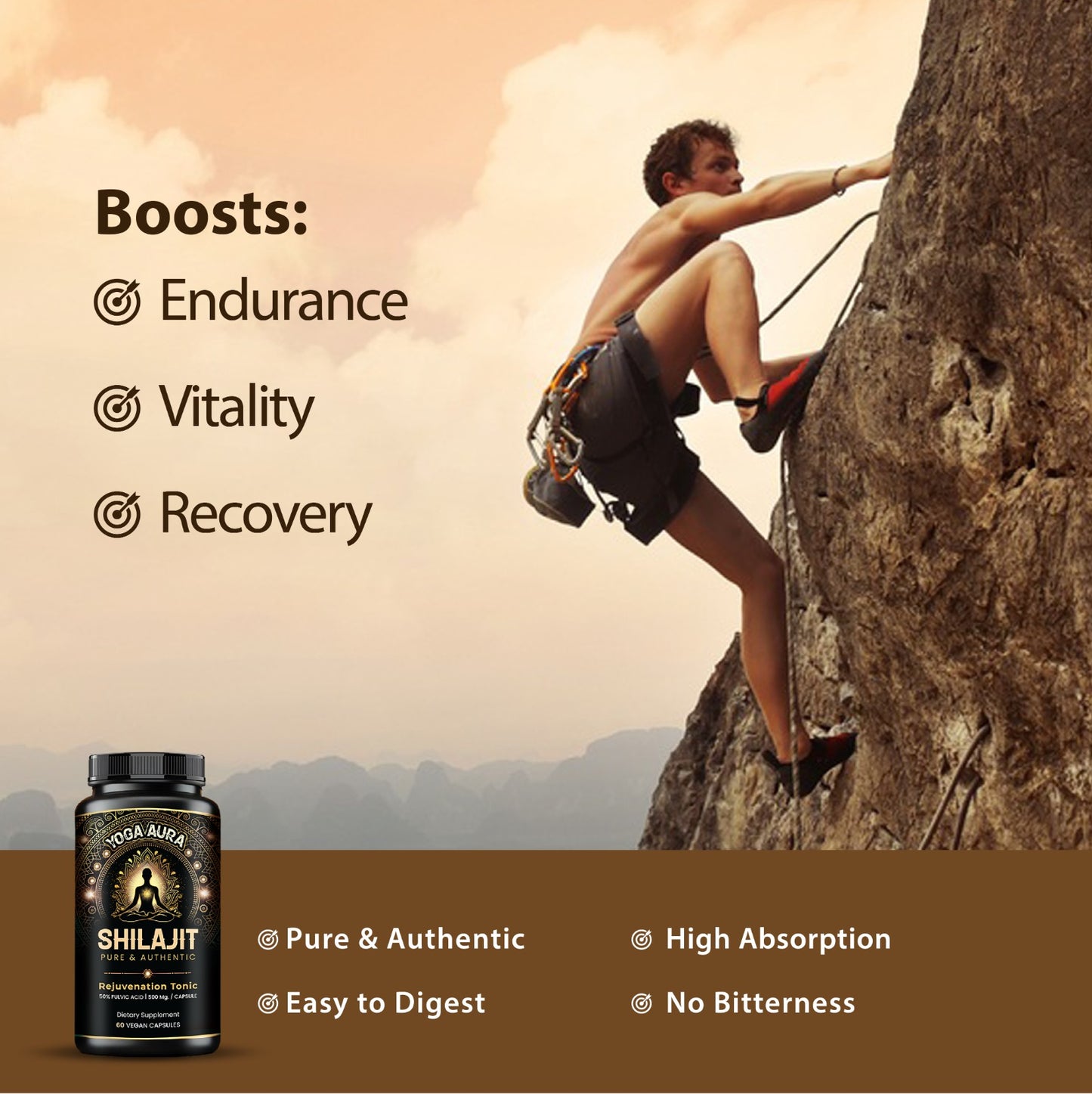 Yoga Aura 100% Pure Shilajit, 500 mg