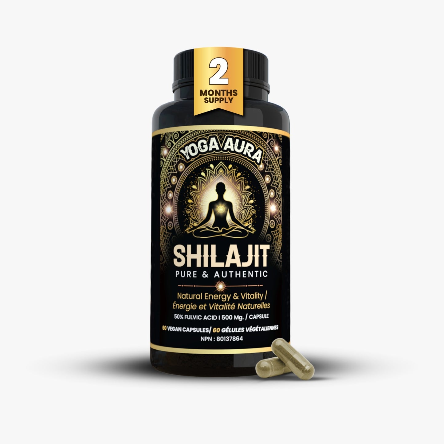 Yoga Aura 100% Pure Shilajit, 500 mg