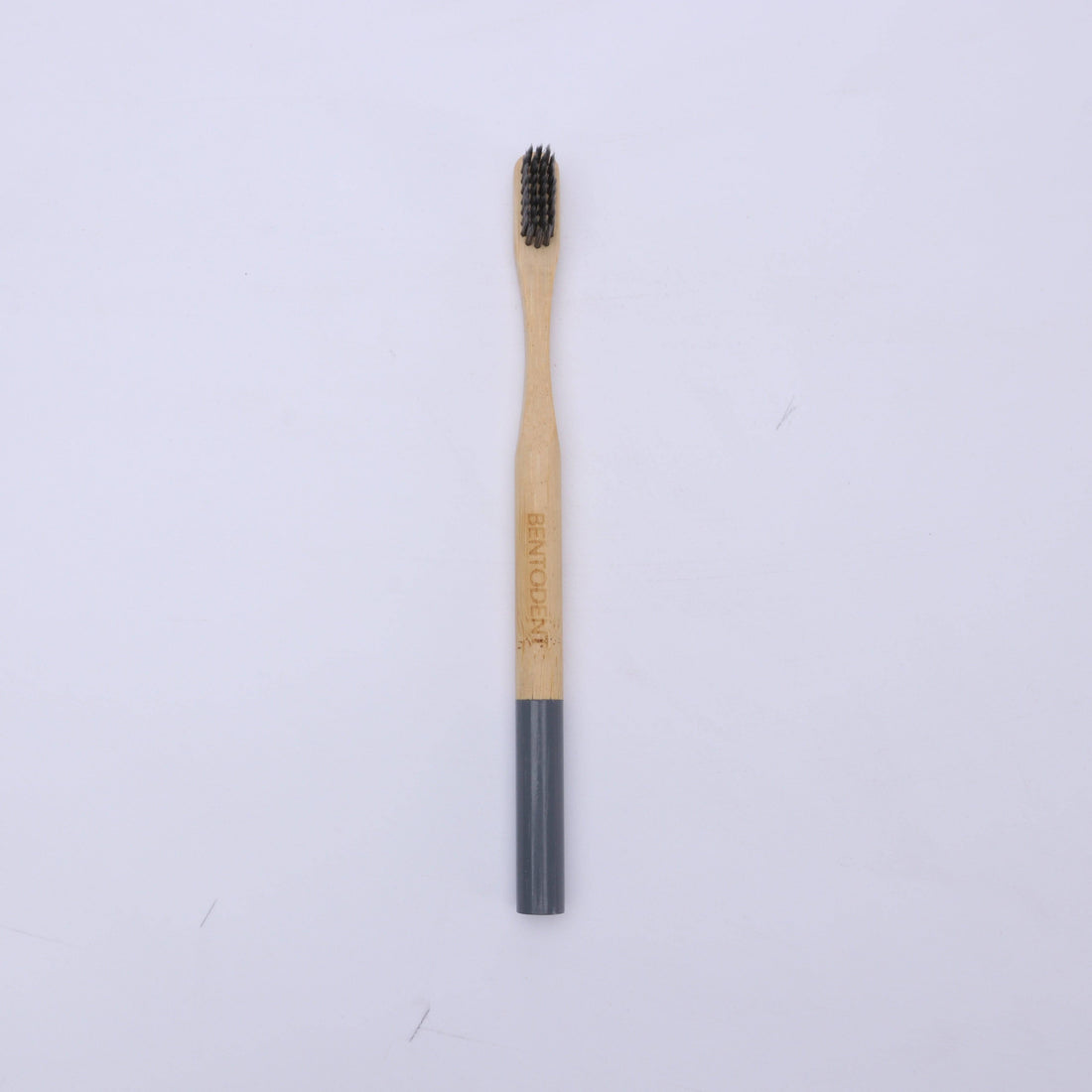 Bentodent Bamboo Toothbrush round bottom charcoal