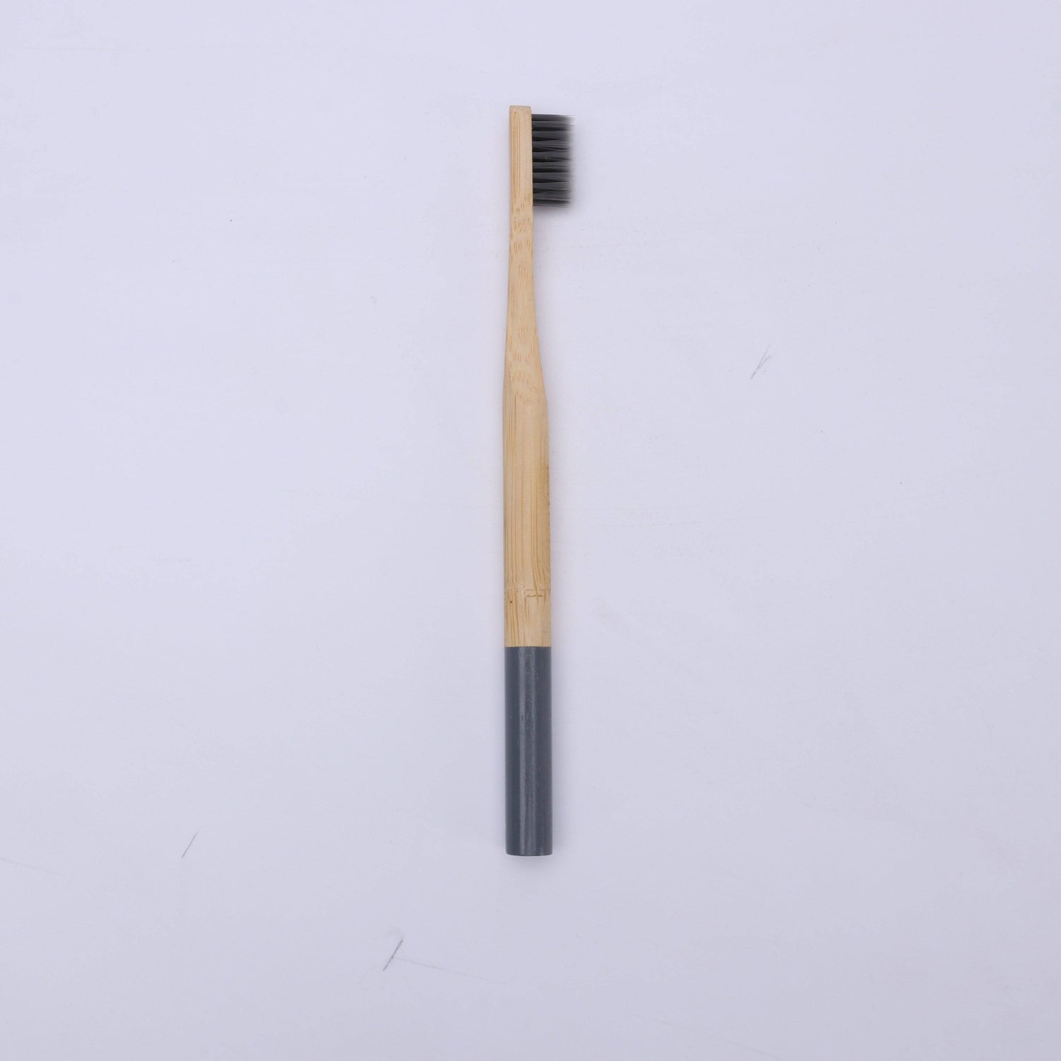 Bamboo Toothbrush round bottom charcoal