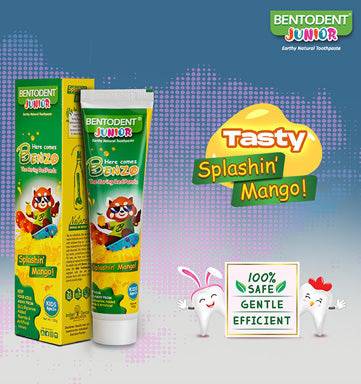 Bentodent Junior Splashin Mango Toothpaste - Natural &amp; Fluoride Free - bentodent x idonaturals