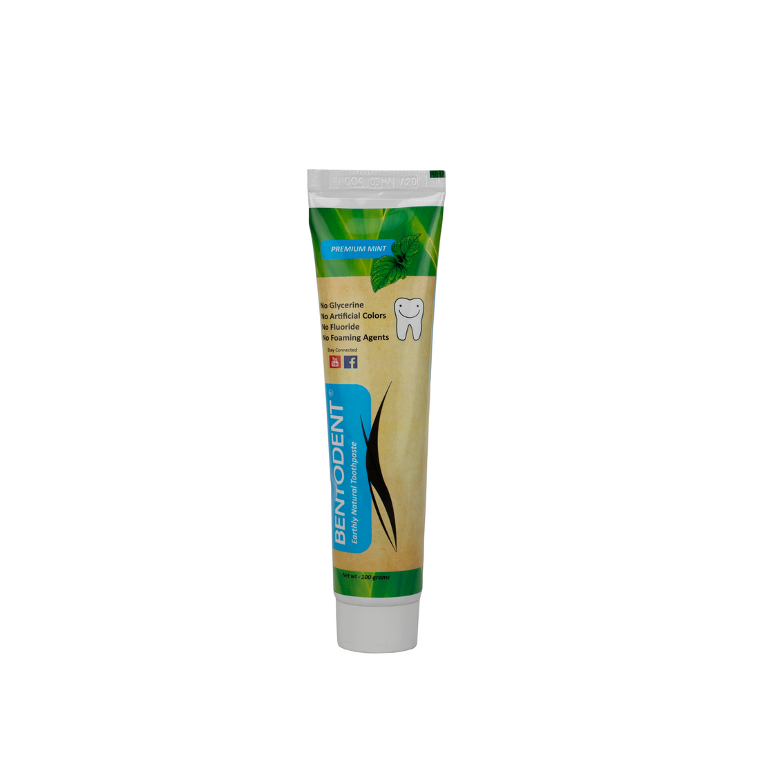 Bentodent Premium Mint Herbal Toothpaste - Natural &amp; Fluoride Free