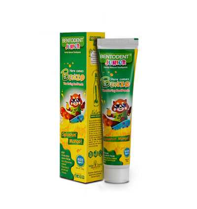 Bentodent Junior Splashin Mango Toothpaste - Natural &amp; Fluoride Free - bentodent x idonaturals
