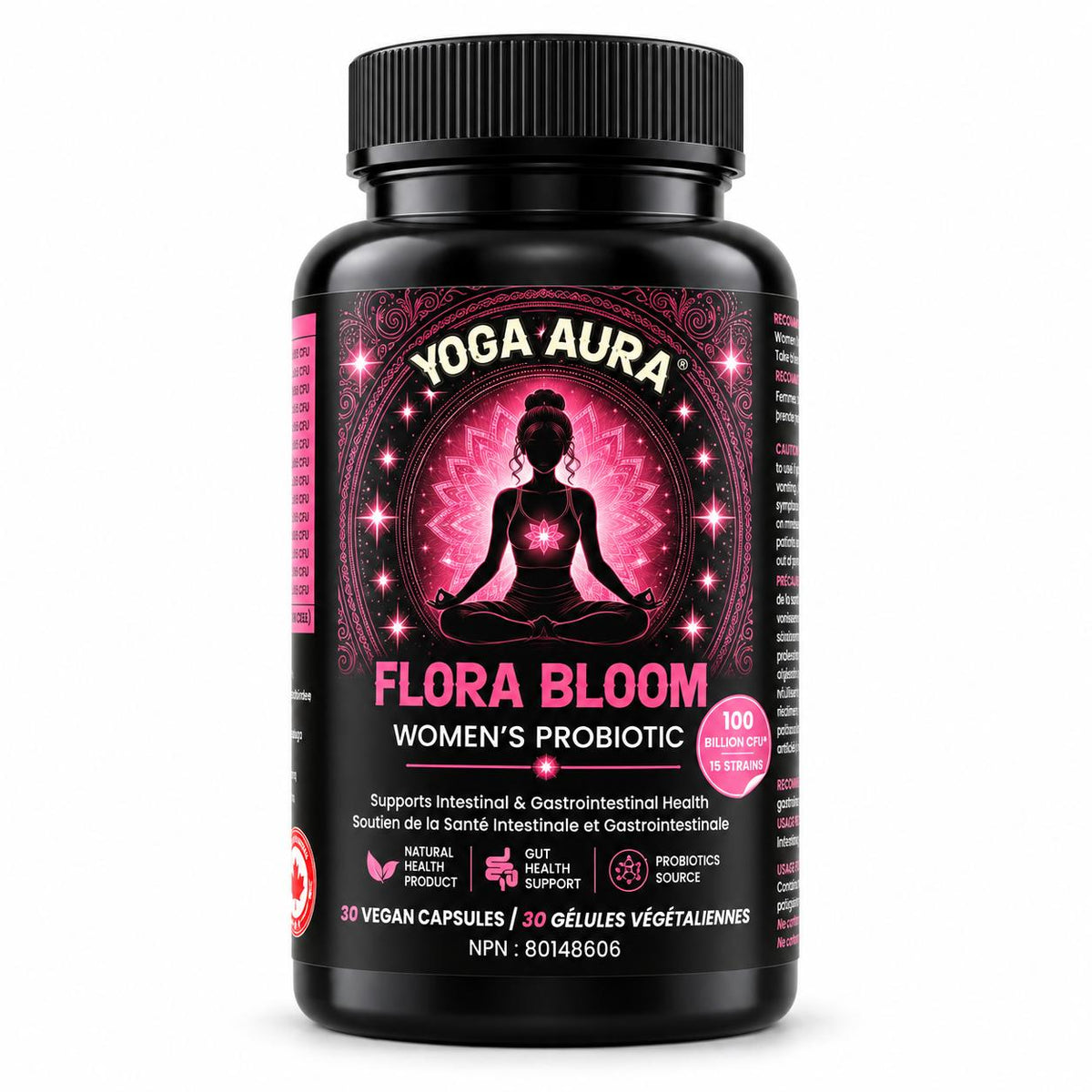 Flora Bloom Women’s Probiotic – 100 Billion CFU + Prebiotic | 15 Strains | 30 Capsules